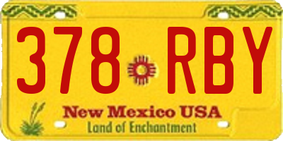 NM license plate 378RBY