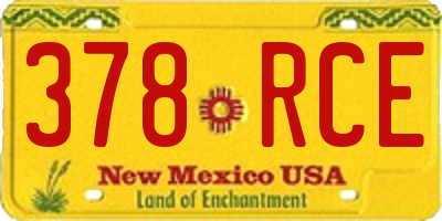 NM license plate 378RCE