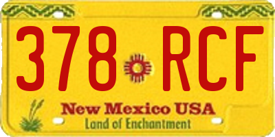 NM license plate 378RCF