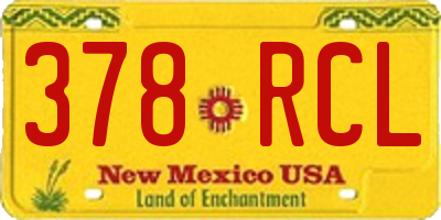 NM license plate 378RCL