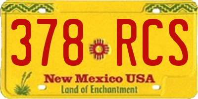 NM license plate 378RCS