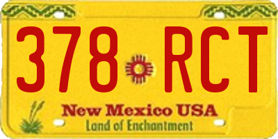 NM license plate 378RCT