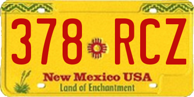 NM license plate 378RCZ