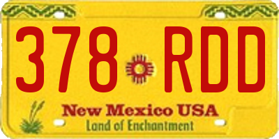 NM license plate 378RDD