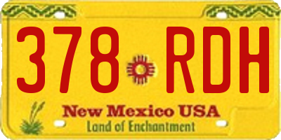 NM license plate 378RDH