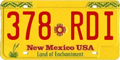 NM license plate 378RDI
