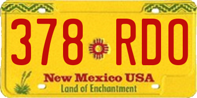 NM license plate 378RDO