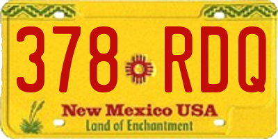 NM license plate 378RDQ