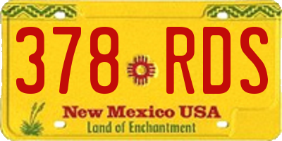 NM license plate 378RDS