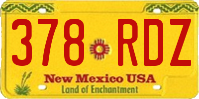 NM license plate 378RDZ