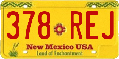 NM license plate 378REJ