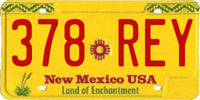 NM license plate 378REY