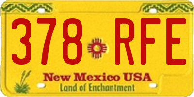 NM license plate 378RFE