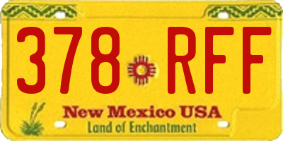 NM license plate 378RFF