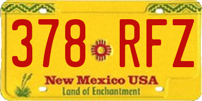 NM license plate 378RFZ