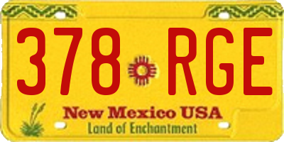 NM license plate 378RGE