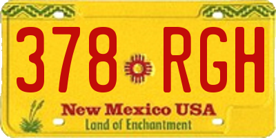 NM license plate 378RGH