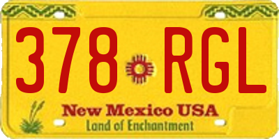 NM license plate 378RGL
