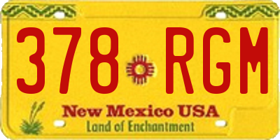NM license plate 378RGM