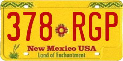 NM license plate 378RGP