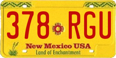 NM license plate 378RGU