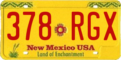 NM license plate 378RGX