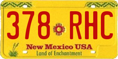 NM license plate 378RHC