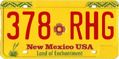 NM license plate 378RHG