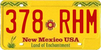 NM license plate 378RHM