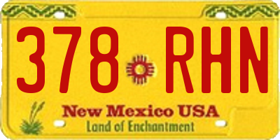 NM license plate 378RHN