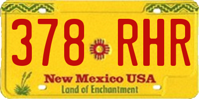 NM license plate 378RHR