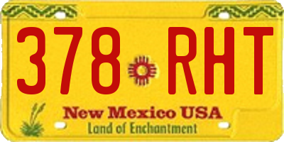 NM license plate 378RHT