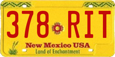 NM license plate 378RIT