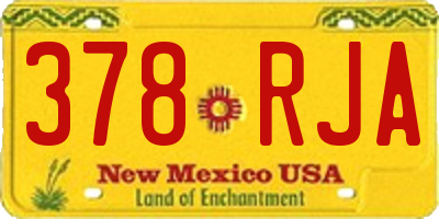 NM license plate 378RJA