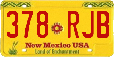 NM license plate 378RJB