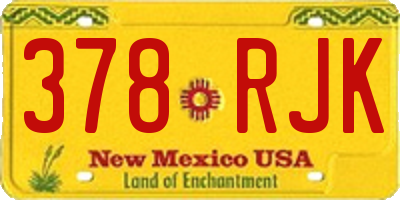NM license plate 378RJK