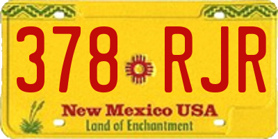 NM license plate 378RJR
