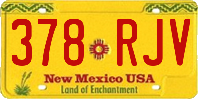 NM license plate 378RJV