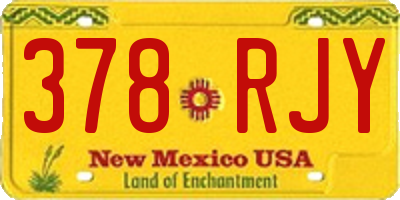 NM license plate 378RJY