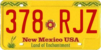NM license plate 378RJZ