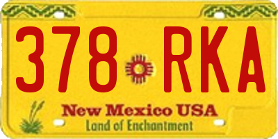 NM license plate 378RKA