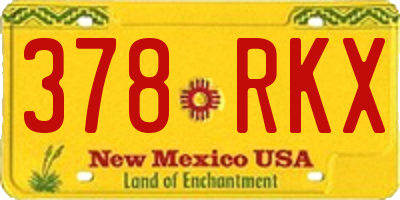 NM license plate 378RKX