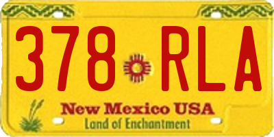 NM license plate 378RLA
