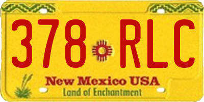 NM license plate 378RLC
