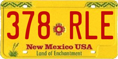 NM license plate 378RLE