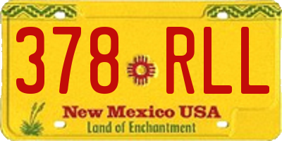 NM license plate 378RLL
