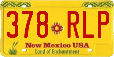 NM license plate 378RLP