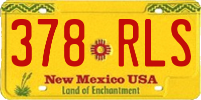 NM license plate 378RLS