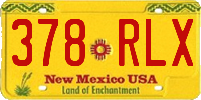 NM license plate 378RLX