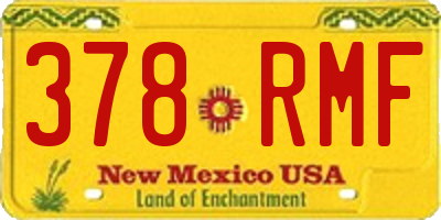NM license plate 378RMF